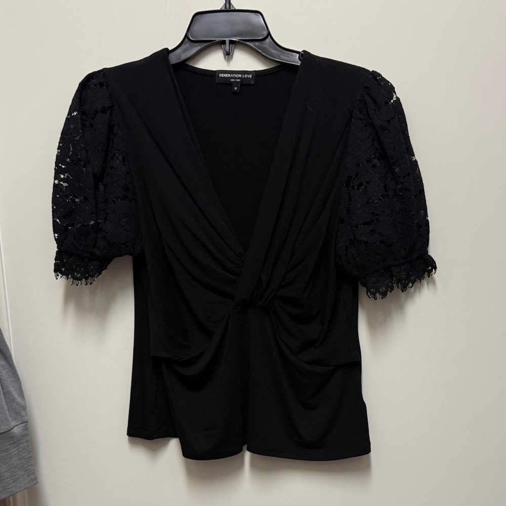 Generation Love Black Puff Sleeve Blouse